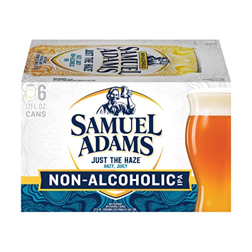 Samuel Adams Just the Haze Non-Alcoholic IPA Craft Beer  Alcohol Free  6 Pk  12 Fl Oz Cans
