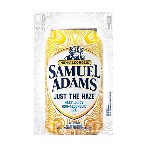 Samuel Adams Just the Haze Non-Alcoholic IPA Craft Beer  Alcohol Free  6 Pk  12 Fl Oz Cans thumbnail