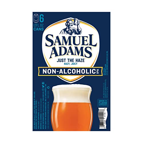 Samuel Adams Just the Haze Non-Alcoholic IPA Craft Beer  Alcohol Free  6 Pk  12 Fl Oz Cans thumbnail