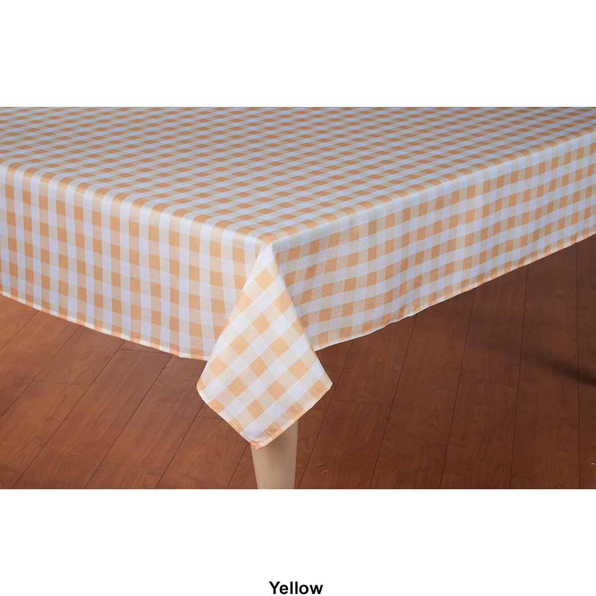 Green Simple Check Tablecloth 60 Round Buffalo Plaid Print Benson Mills thumbnail