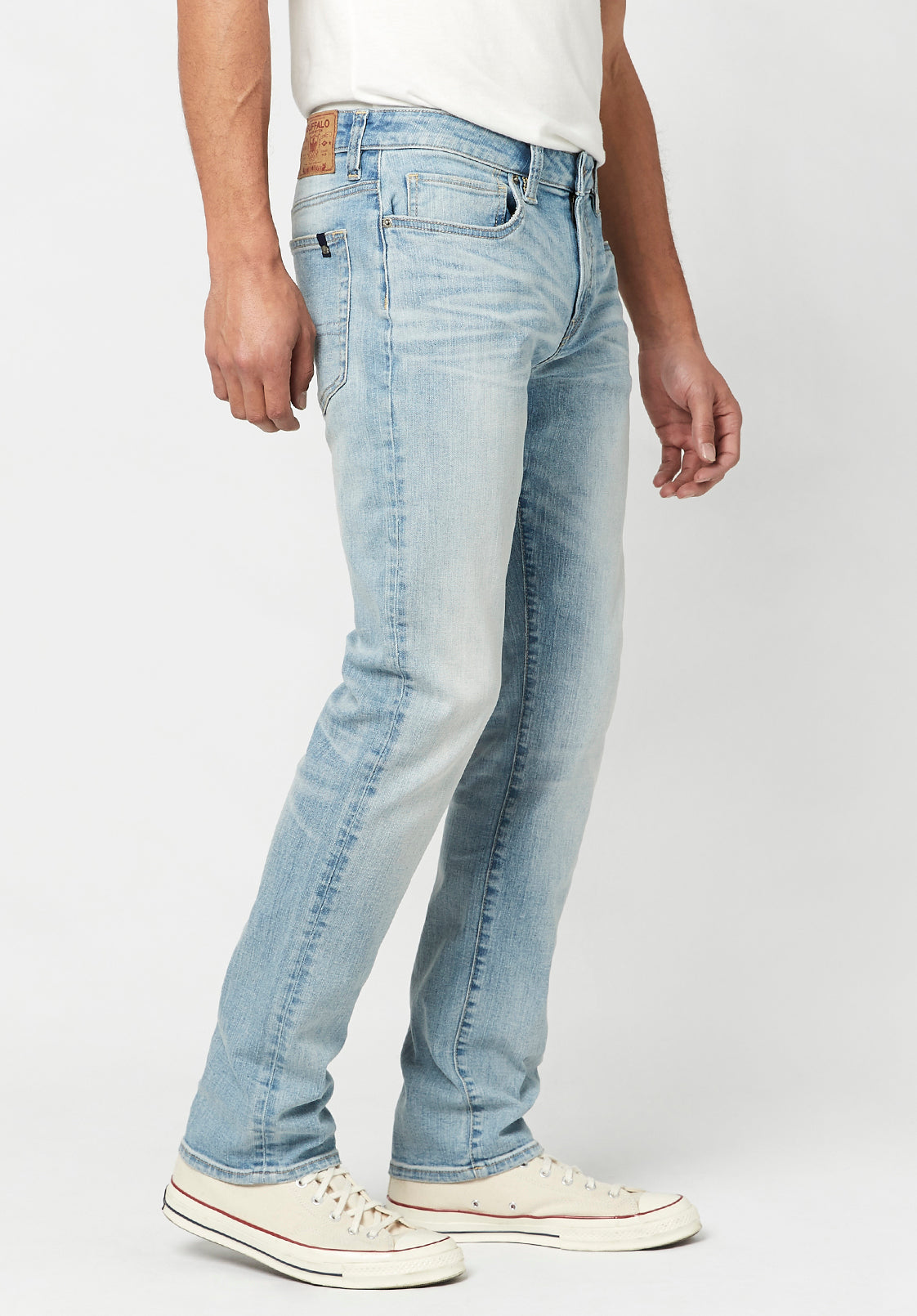 Buffalo Jeans Men's Slim Ash Jeans in Crinkled Light Blue - Size: 33 thumbnail
