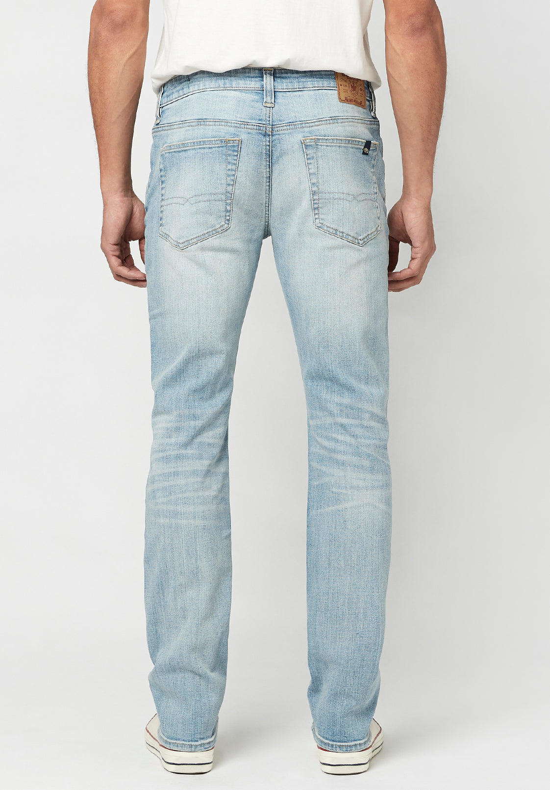 Buffalo Jeans Men's Slim Ash Jeans in Crinkled Light Blue - Size: 33 thumbnail