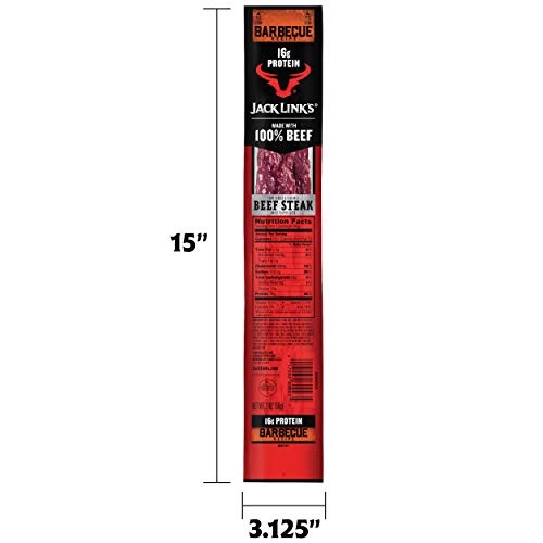 Jack Link’s Premium Cuts Beef Steak, BBQ Recipe, Great Protein Snack with 16g of Protein and 13g of Carbs per Serving, Made with Premium Beef, 2 Oun thumbnail