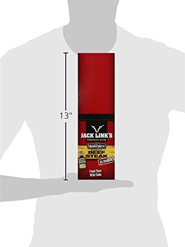 Jack Link’s Premium Cuts Beef Steak, BBQ Recipe, Great Protein Snack with 16g of Protein and 13g of Carbs per Serving, Made with Premium Beef, 2 Oun thumbnail
