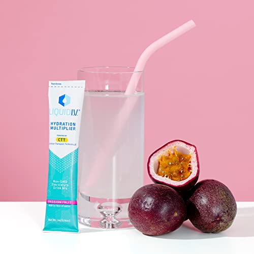 Liquid I.V. Hydration Multiplier - Passion Fruit - Hydration Powder Packets | Electrolyte Drink Mix | Easy Open Single-Serving Stick | Non-GMO thumbnail
