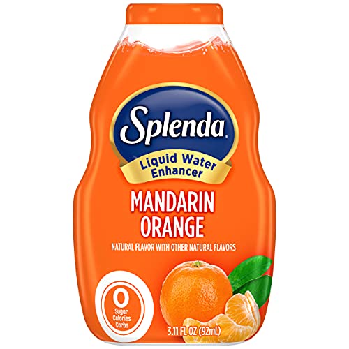 SPLENDA Liquid Water Enhancer Drops  Sugar Free  Zero Calorie  Natural Flavor  Concentrated Drink Mix  3.11 Fl Oz Each Bottle (Mandarin Orange  1 Pack