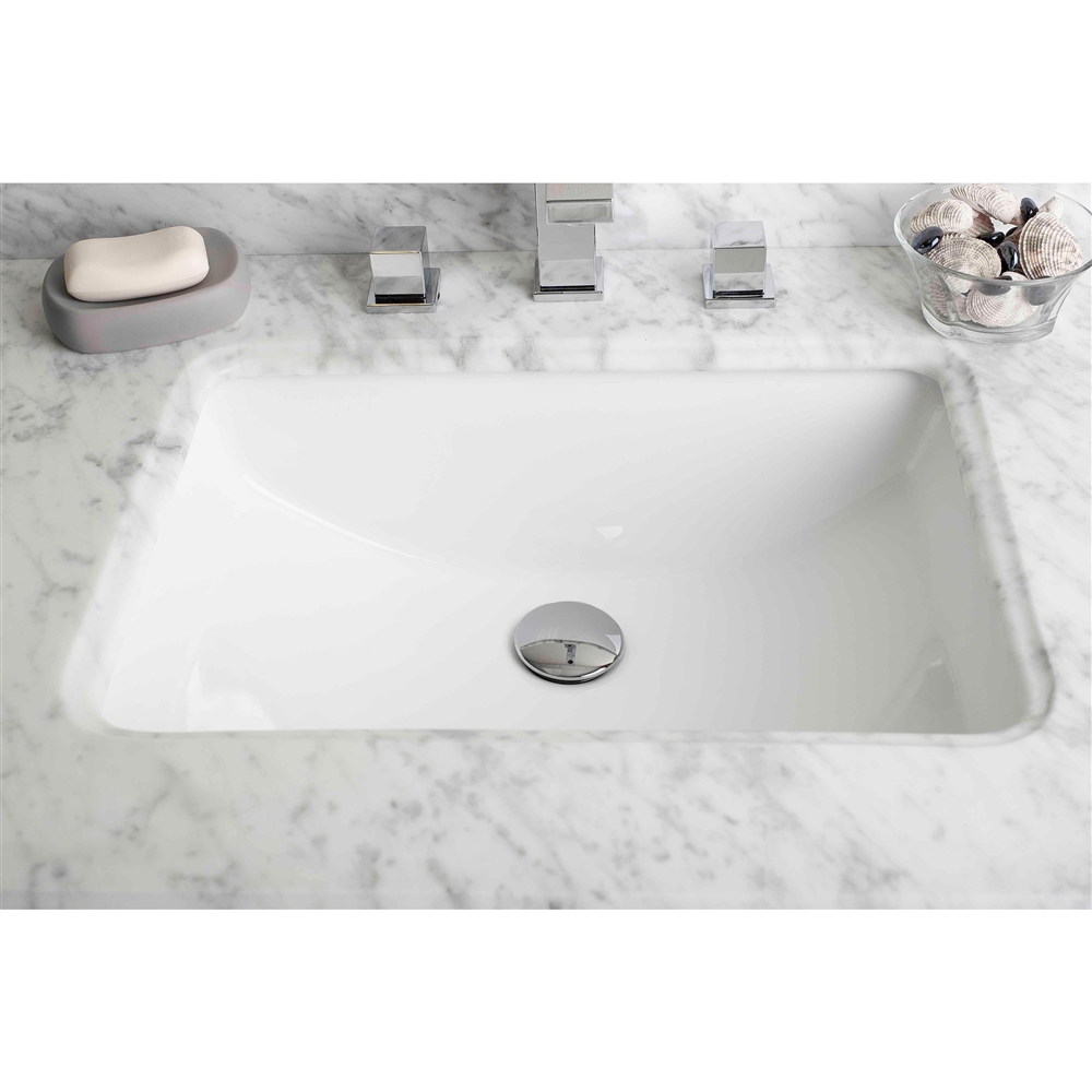 Lavabo American Imaginations Encastré Rectangulaire De 14,35 Po L X 20,75 Po L Avec Robinet Et Trop-Plein Inclus, Fini Blanc AI-999-23111 thumbnail
