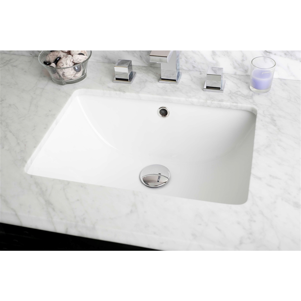 Lavabo Avec Drain American Imaginations Encastré Rectangulaire De 13,5 Po L X 18,25 Po L, Trop-Plein Compris, Fini Blanc AI-999-24791 thumbnail