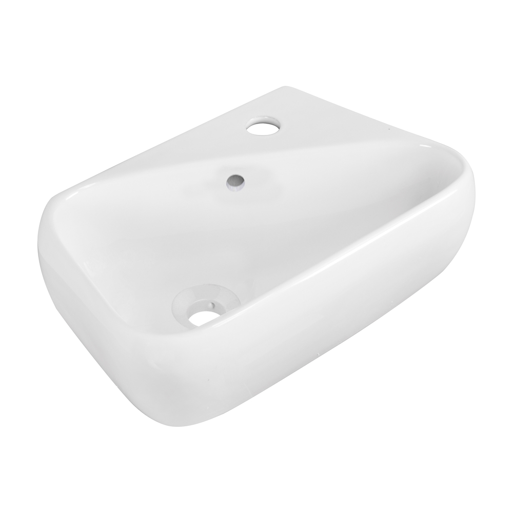 Ens. Lavabo Mural Blanc En Céramique Rectangulaire De 11 Po X 17,5 Po Par American Imaginations AI-999-26282 - Rona thumbnail