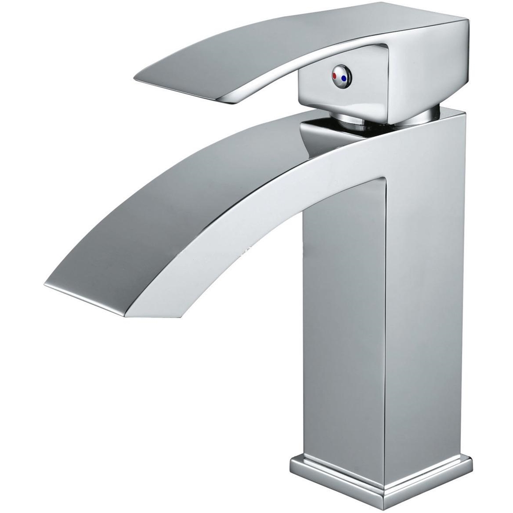 Lavabo En Céramique Mural De Forme Irrégulière Blanc American Imaginations Avec Robinet Et Drain Trop-Plein (11 Po X 17,5… AI-999-34311 thumbnail