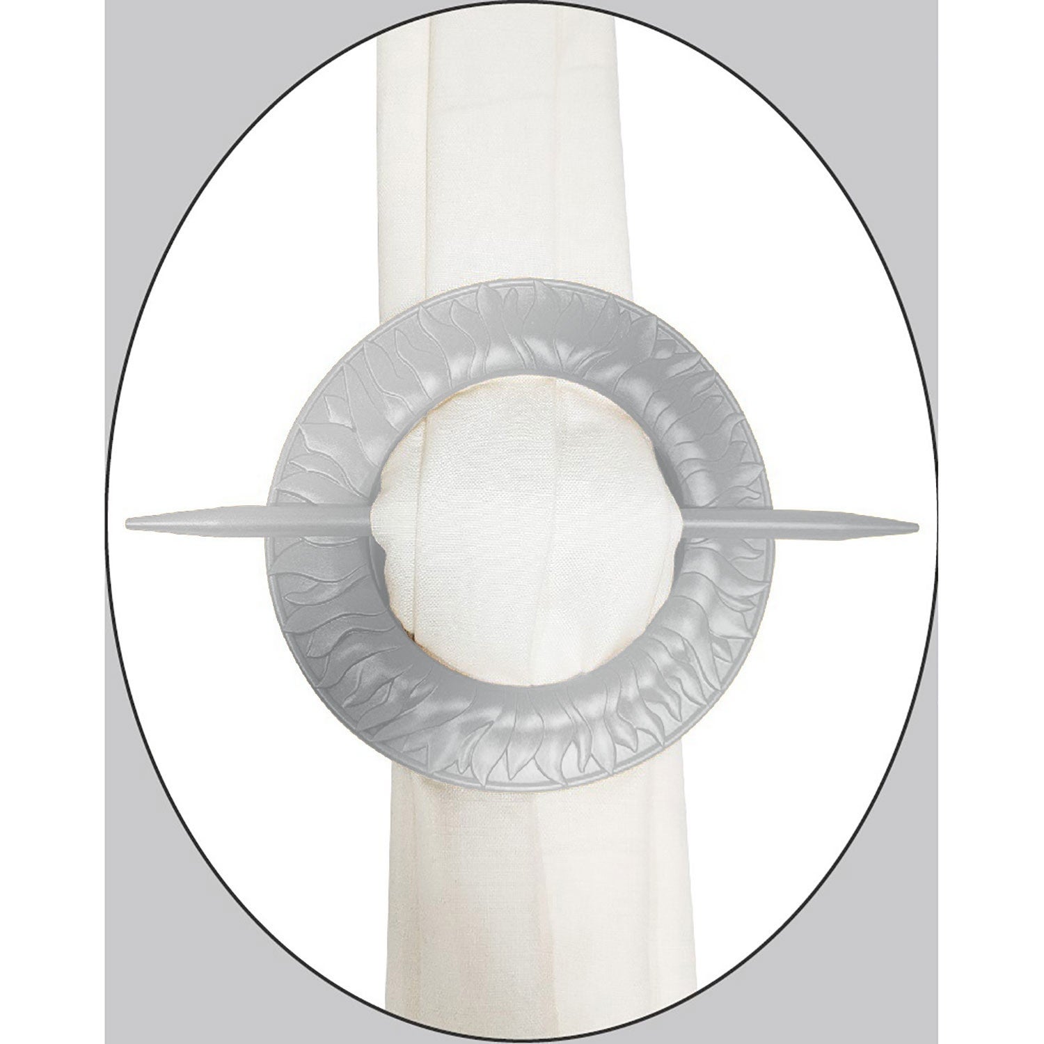 Premius Sun Round Decorative One Pair Curtain Tie Back, 6.5x6.5 Inches - 6.5x6.5 Inches