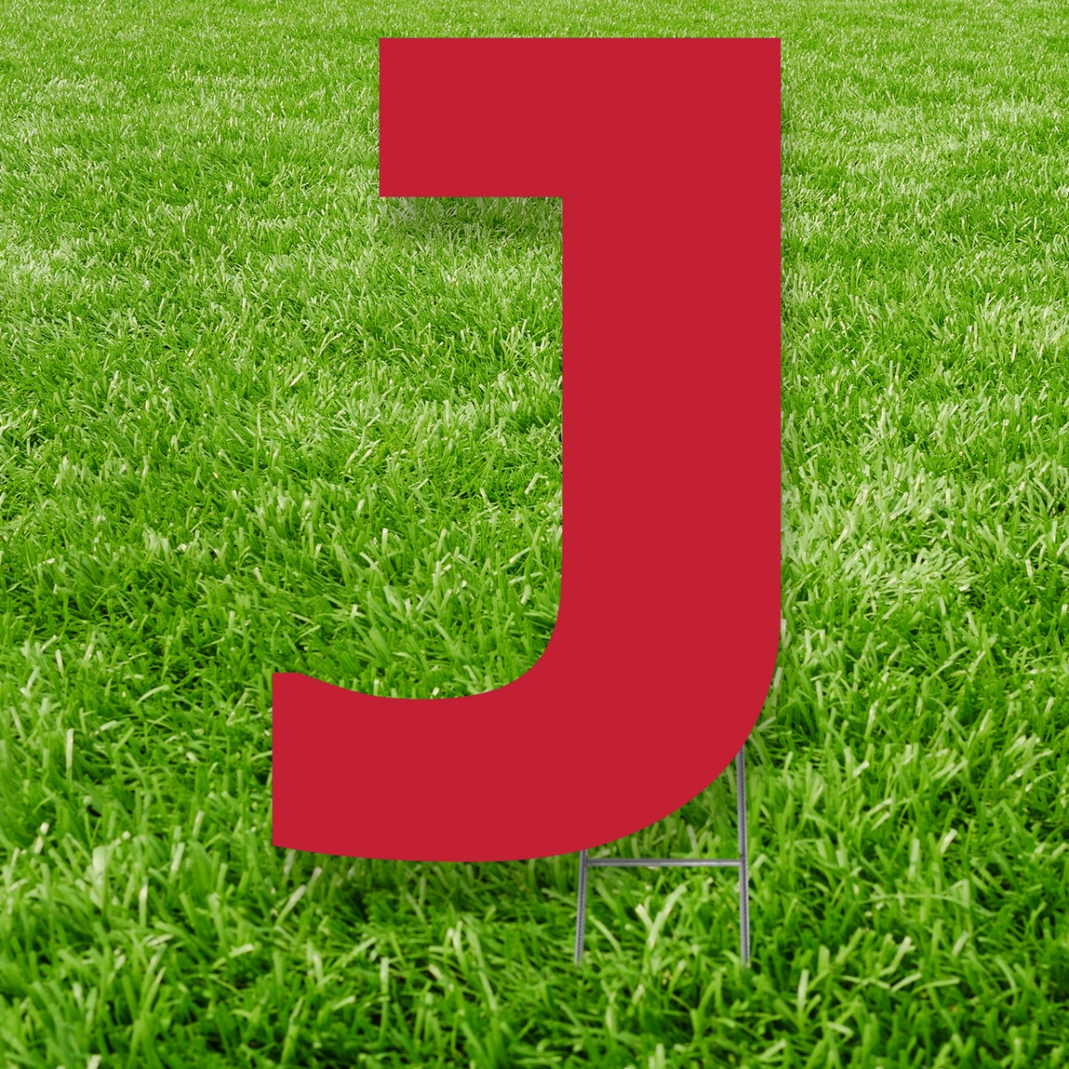 Red Letter J 20 Inches Tall