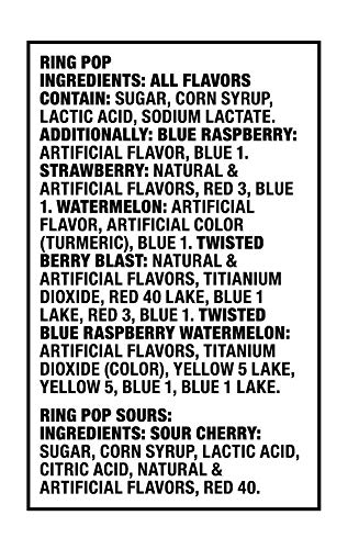 Ring Pop Individually Wrapped Bulk Variety Party Lollipop Suckers with Assorted Flavors Fun Candy for Birthdays & Celebrations, Original, Mixed Fruit, thumbnail