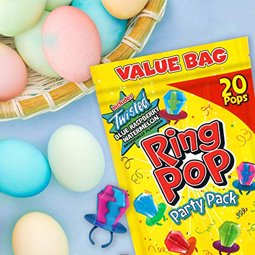 Ring Pop Individually Wrapped Bulk Variety Party Lollipop Suckers with Assorted Flavors Fun Candy for Birthdays & Celebrations, Original, Mixed Fruit, thumbnail