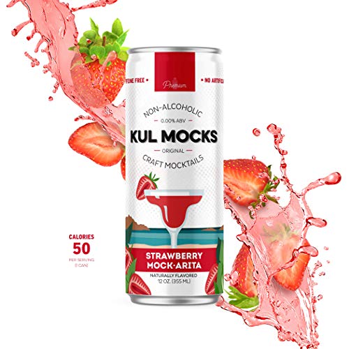 KUL MOCKS® Cocktail Mixers  Strawberry Margarita  0.00% ABV  Non-Alcoholic  Award Winning  Ready-to-Drink Cans  4 Pack thumbnail