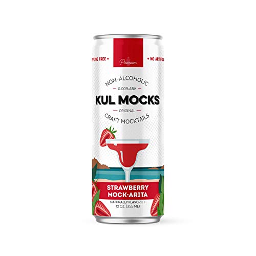 KUL MOCKS® Cocktail Mixers  Strawberry Margarita  0.00% ABV  Non-Alcoholic  Award Winning  Ready-to-Drink Cans  4 Pack thumbnail
