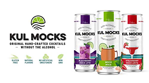 KUL MOCKS® Cocktail Mixers  Strawberry Margarita  0.00% ABV  Non-Alcoholic  Award Winning  Ready-to-Drink Cans  4 Pack thumbnail