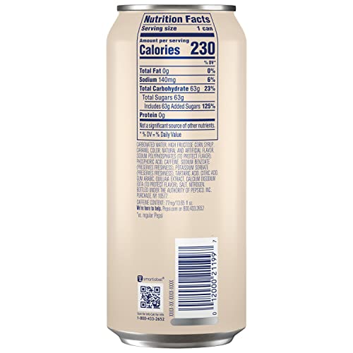 Pepsi Cola Nitro Vanilla Draft Soda Pop  13.65 Fl Oz 4 Pack Cans thumbnail