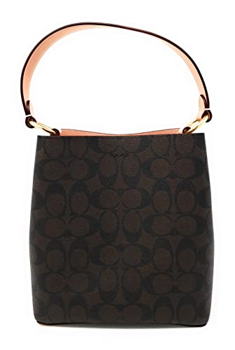 Coach 2312 Town Bucket Bag in Signatures Canvas Brown Shell Pink thumbnail
