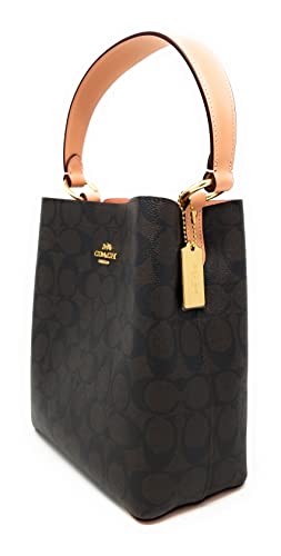Coach 2312 Town Bucket Bag in Signatures Canvas Brown Shell Pink thumbnail