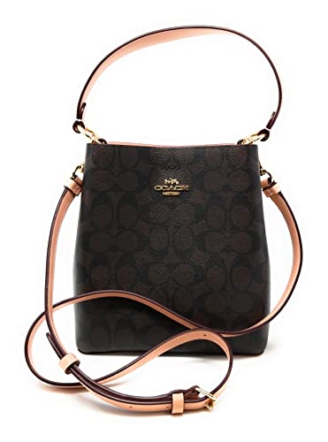 Coach 2312 Town Bucket Bag in Signatures Canvas Brown Shell Pink thumbnail