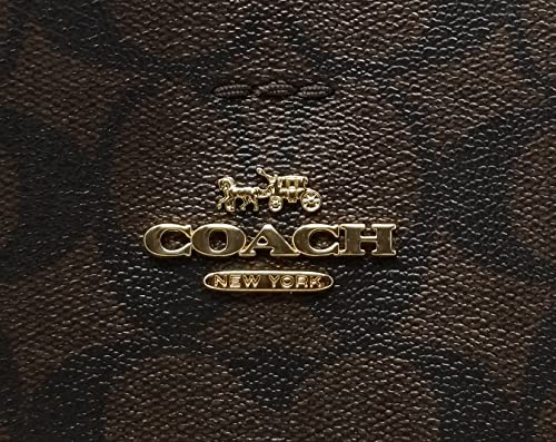 Coach 2312 Town Bucket Bag in Signatures Canvas Brown Shell Pink thumbnail
