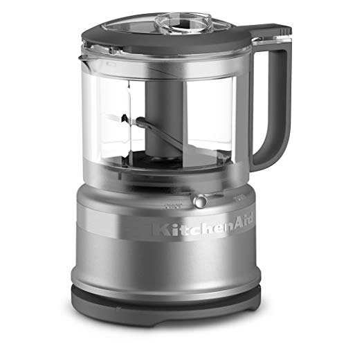 KitchenAid KFC3516CU 3.5 Cup Mini Food Processor, Contour Silver (Renewed)