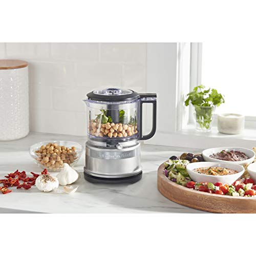 KitchenAid KFC3516CU 3.5 Cup Mini Food Processor, Contour Silver (Renewed) thumbnail