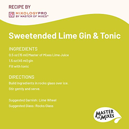 Master of Mixes Cocktail Essentials Sweetened Lime Juice  375 ML Bottle (12.7 Fl Oz)  Individually Boxed thumbnail