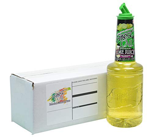 Finest Call Premium Lime Juice Drink Mix, 1 Liter Bottle (33.8 Fl Oz), Individually Boxed