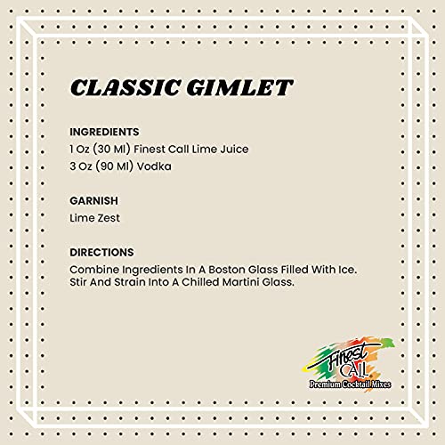 Finest Call Premium Lime Juice Drink Mix, 1 Liter Bottle (33.8 Fl Oz), Individually Boxed thumbnail