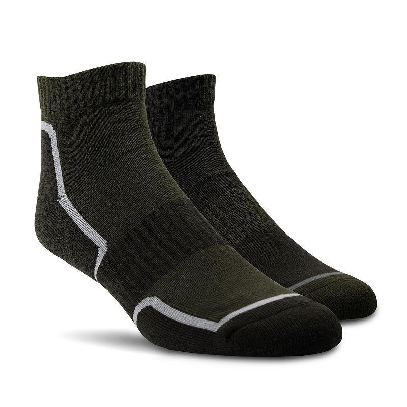 Men's Eddie Bauer 2-pack Outdoor Performance Quarter Socks, Size: 9-12.5, Brown