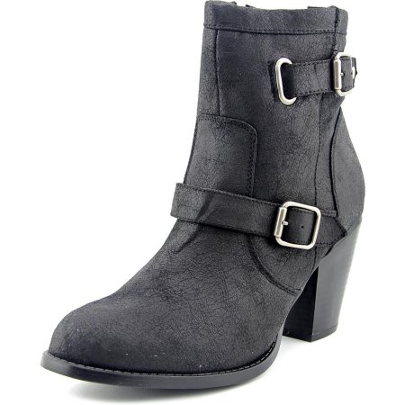 Mootsies Tootsies Raceway Women Round Toe Canvas Black Ankle Boot