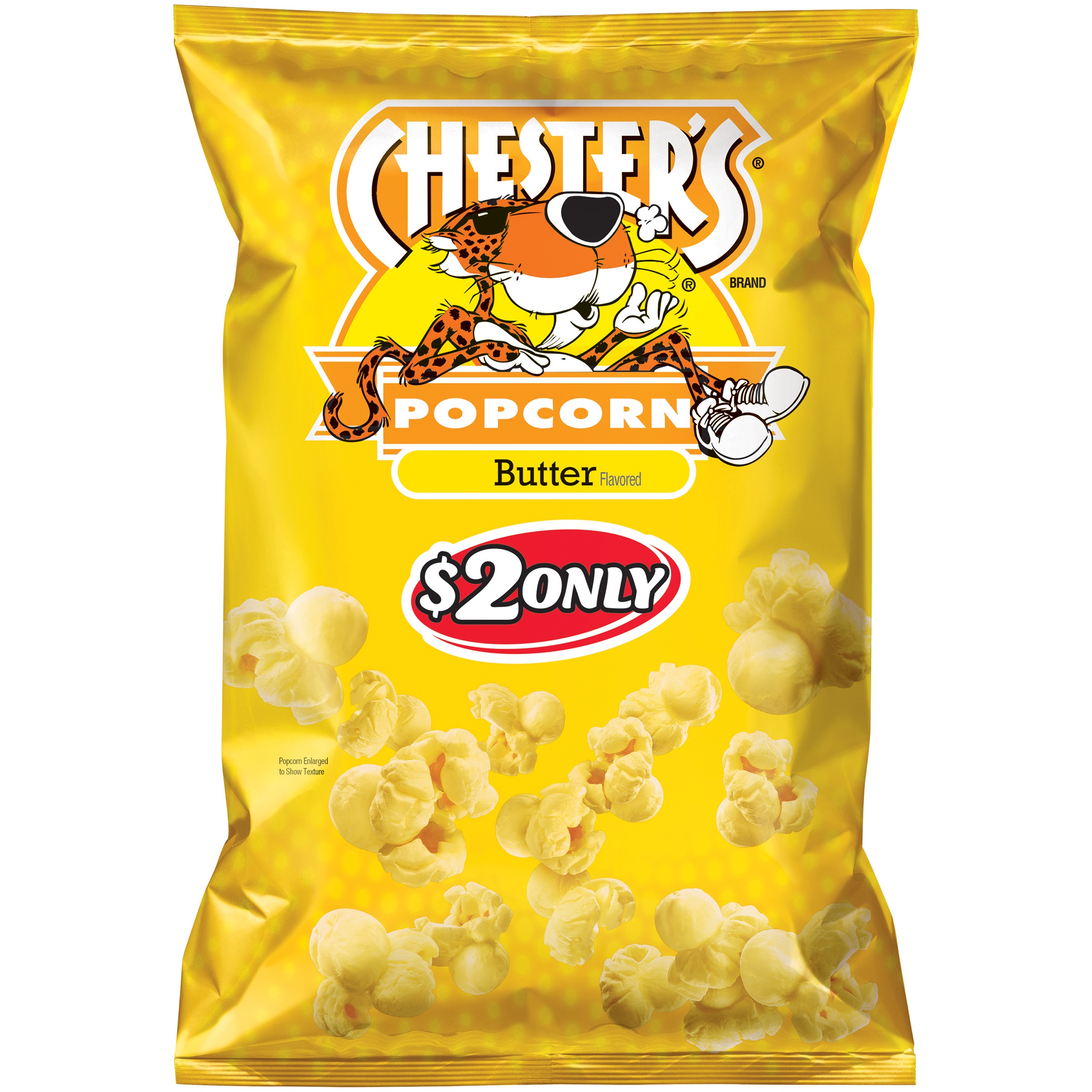 CHESTER'S, FLAVORED POPCORN, BUTTER, BUTTER