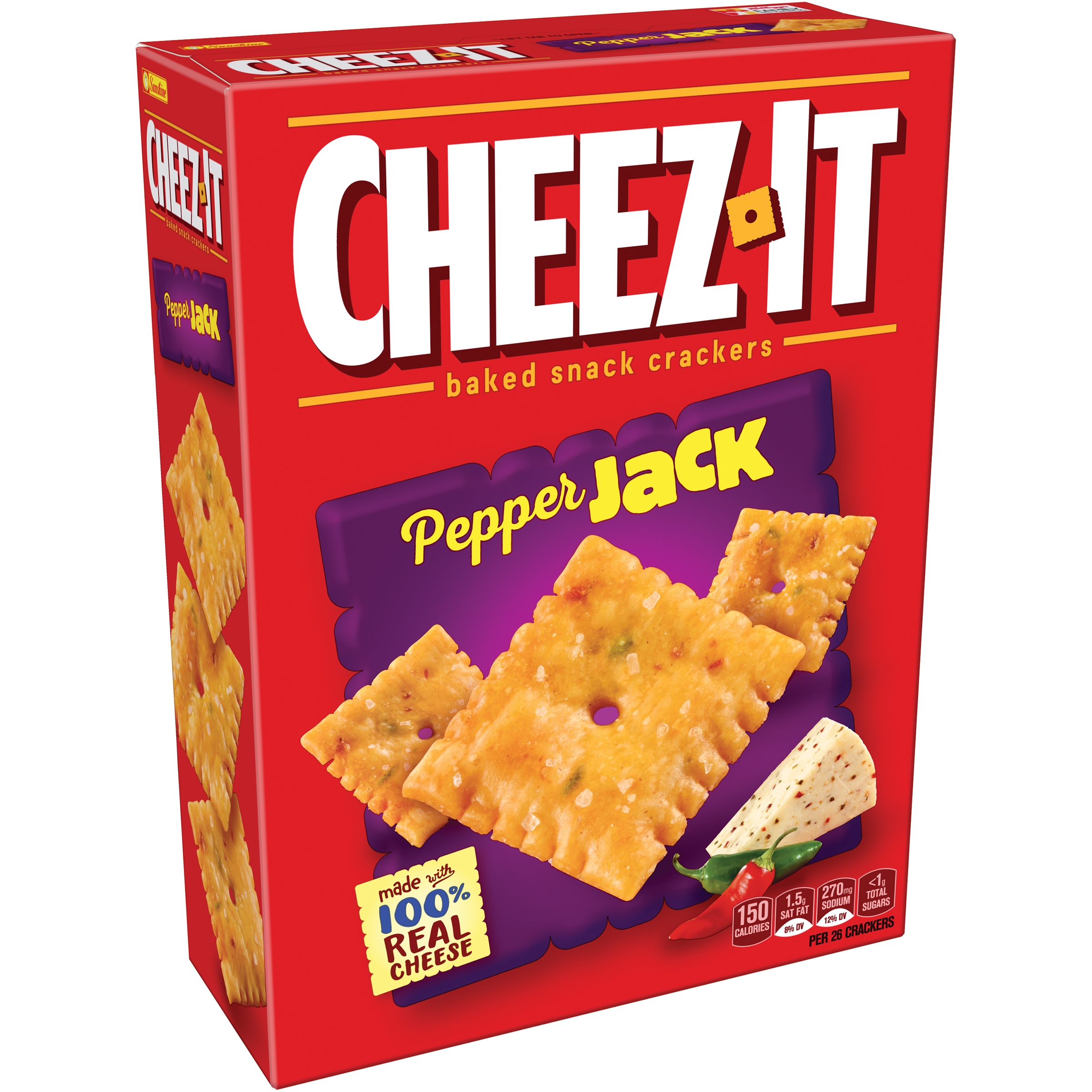 Cheez-It Pepper Jack Cheese Crackers  Baked Snack Crackers  12.4 Oz