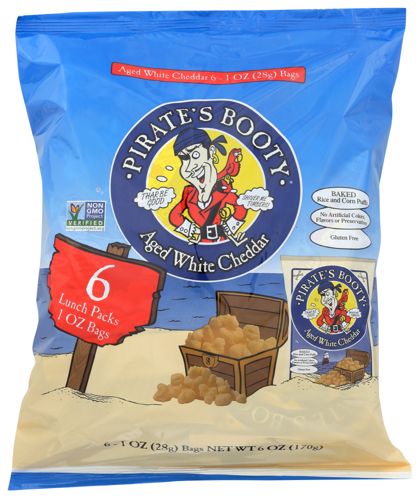 Pirate's Booty Aged White Cheddar Snack Pack 10 Bags (0.5 Oz Each)