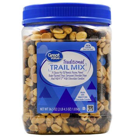 Great Value Traditional Trail Mix with M&M's Milk Chocolate Candies, 36.5 Oz. Image