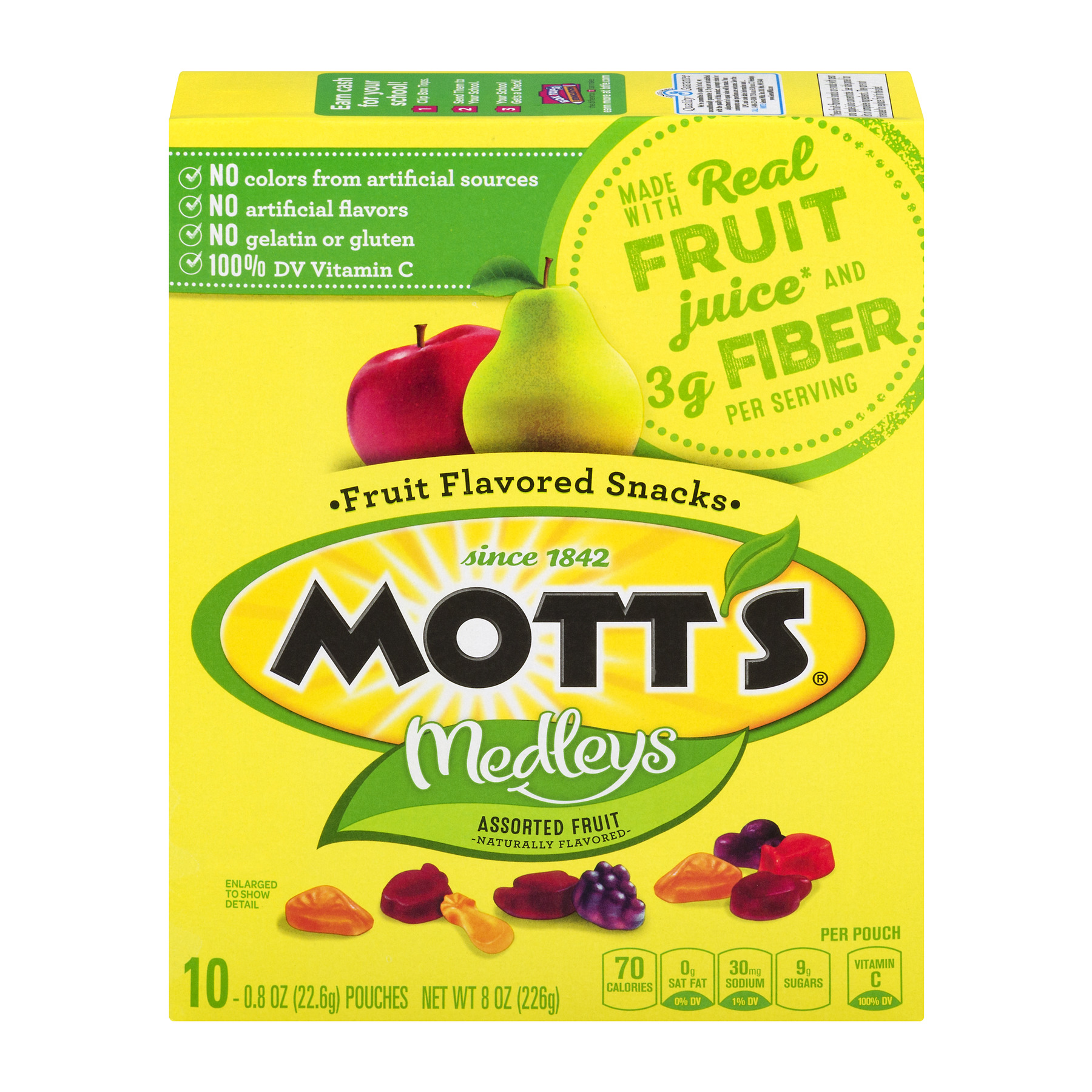 Mott S Assorted Fruit Flavored Snacks  Gluten Free  10 Ct  8 Oz