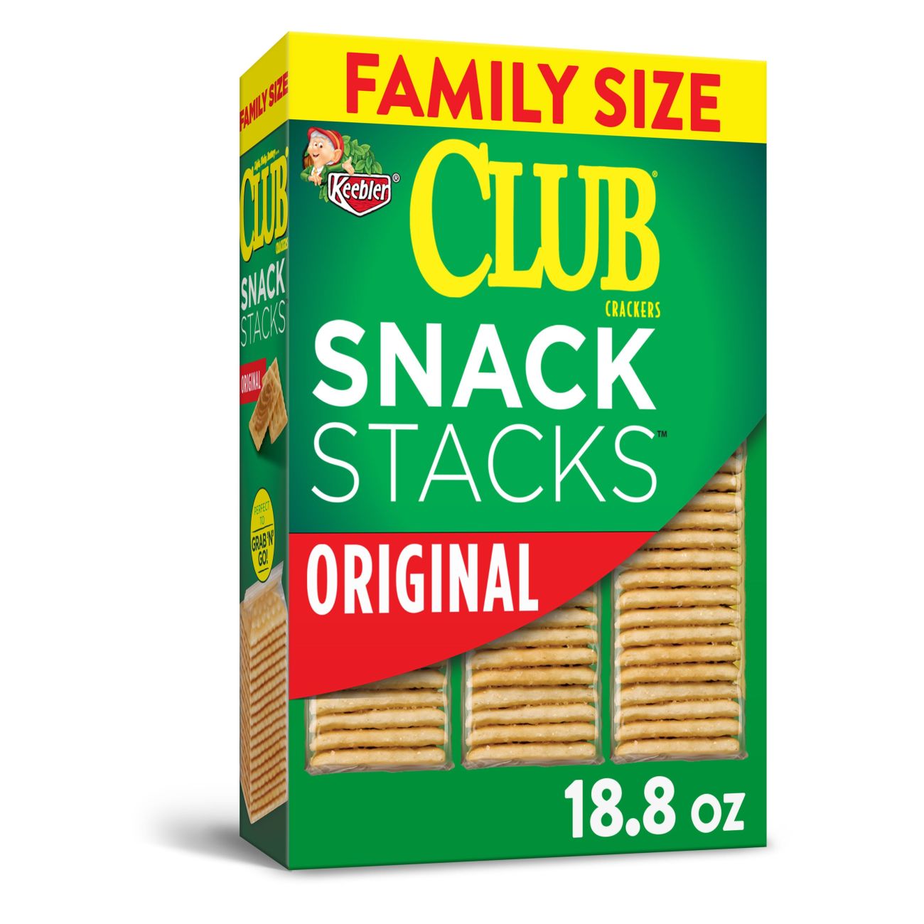 Club Snack Stacks Original Crackers  Lunch Snacks  18.8 Oz  9 Count