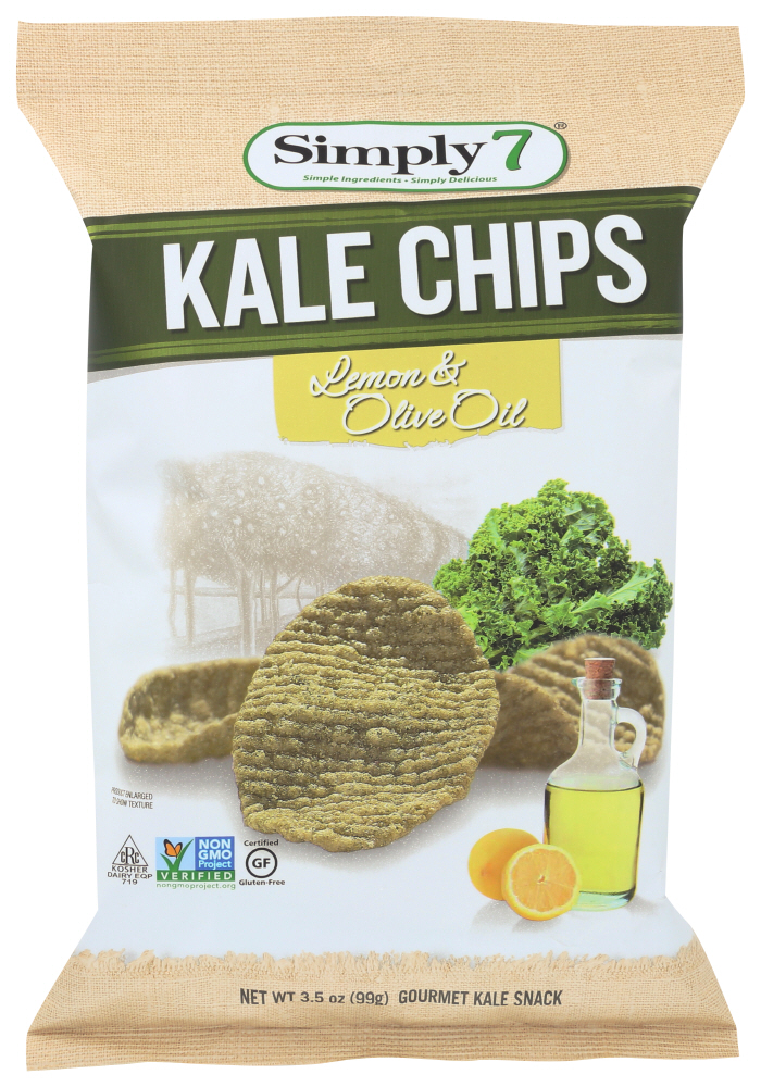 FODMAPs, Gluten & More Simply 7 Kale Chips Gluten Free Lemon & Olive Oil 3.5 oz Spoonful