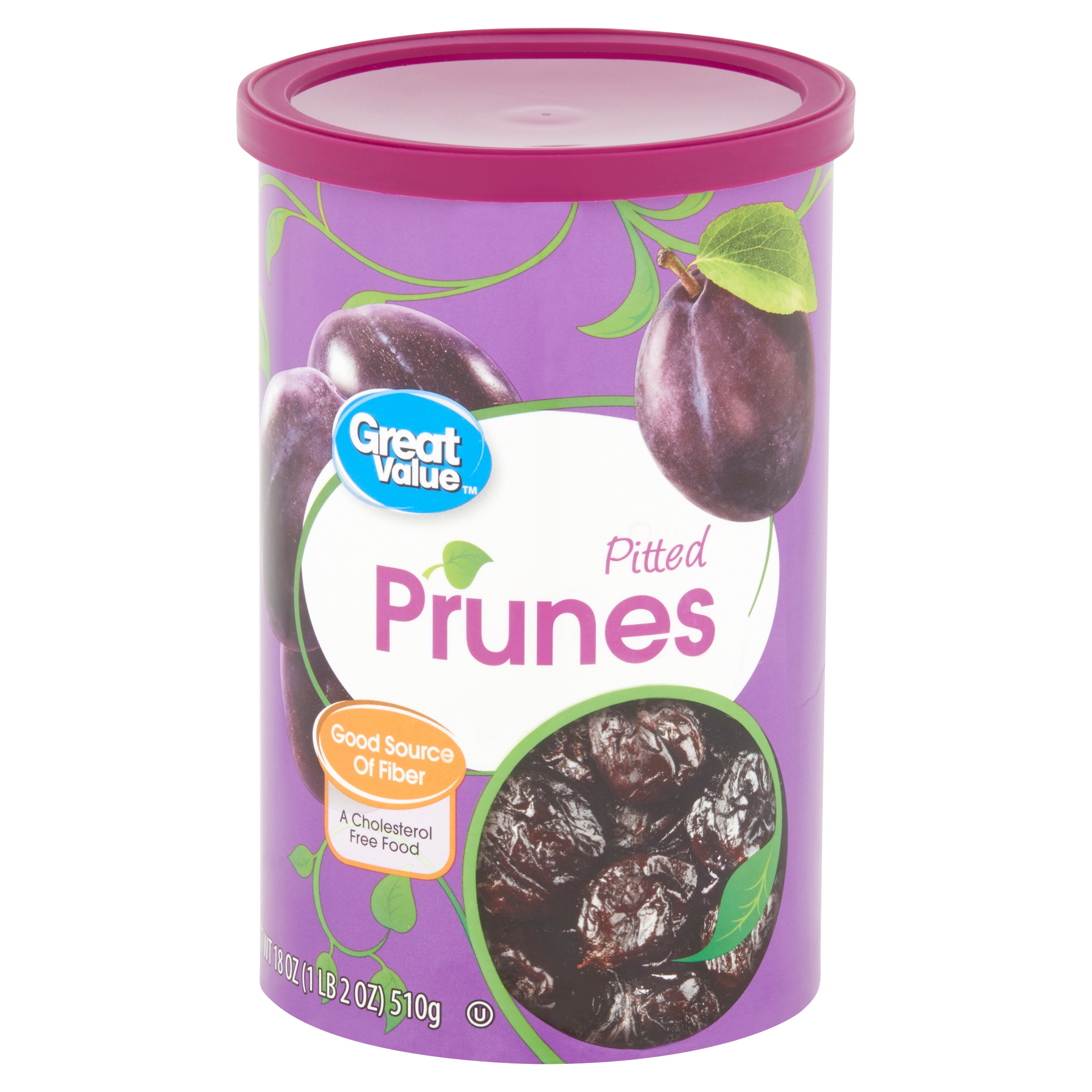Great Value Dried Prunes, Pitted, 18 Oz Image