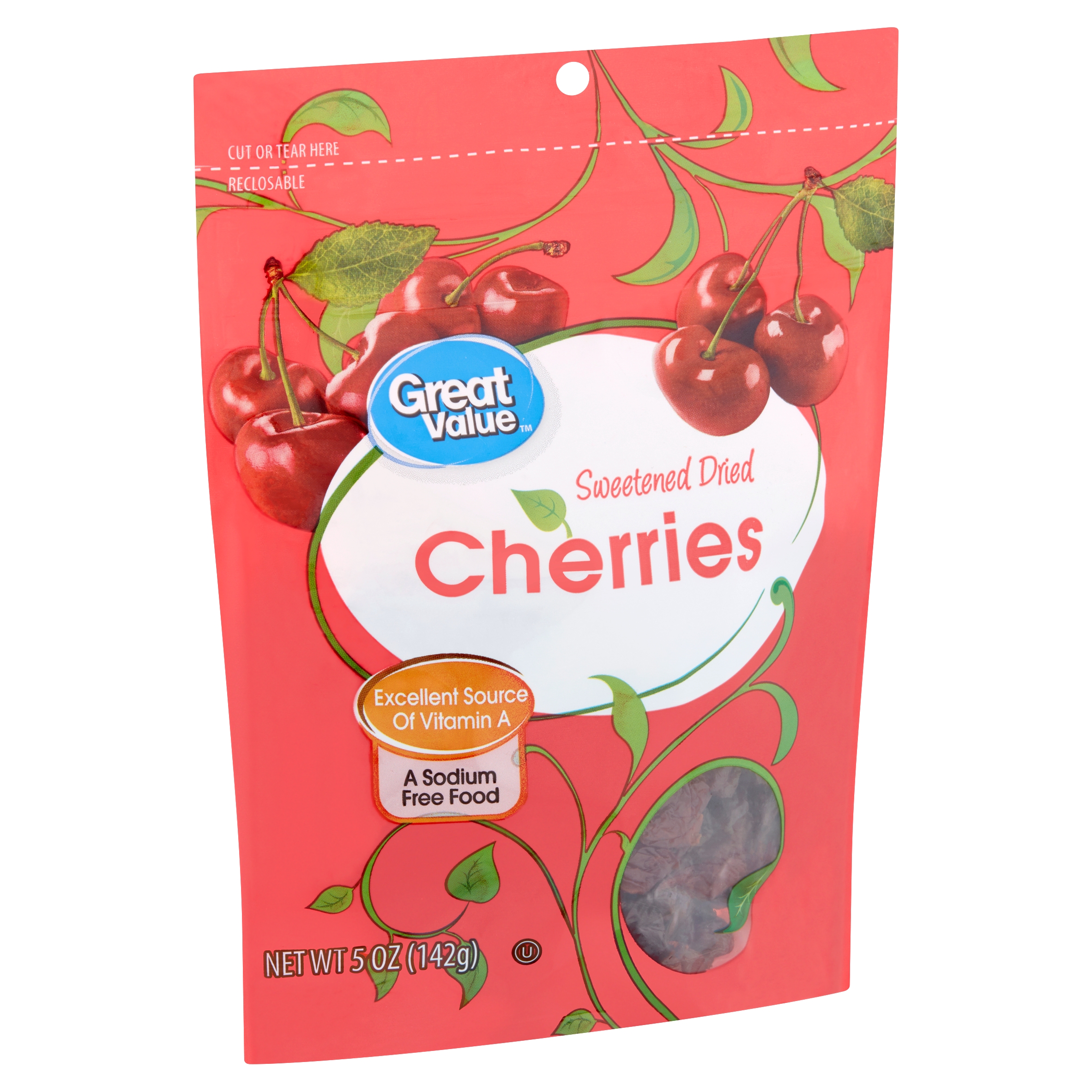 Great Value Dried Cherries Sweetened 5 Oz Image