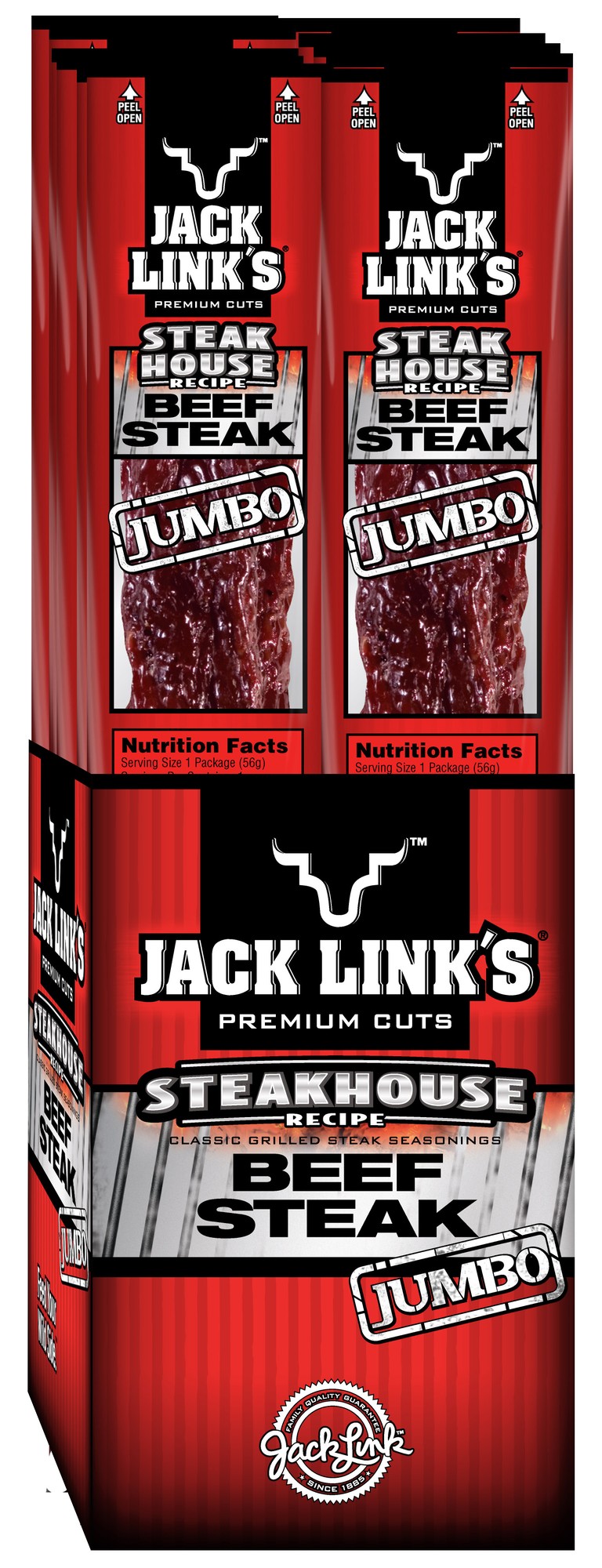 Jack Link's Steakhouse Beef Steaks, 2 Oz (Innerpack of 12)