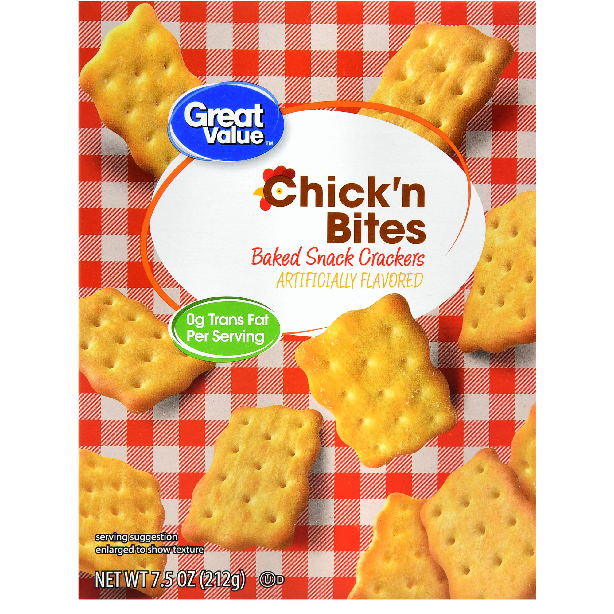 (4 Pack) Great Value Chick' N Bites Crackers, 7.5 Oz