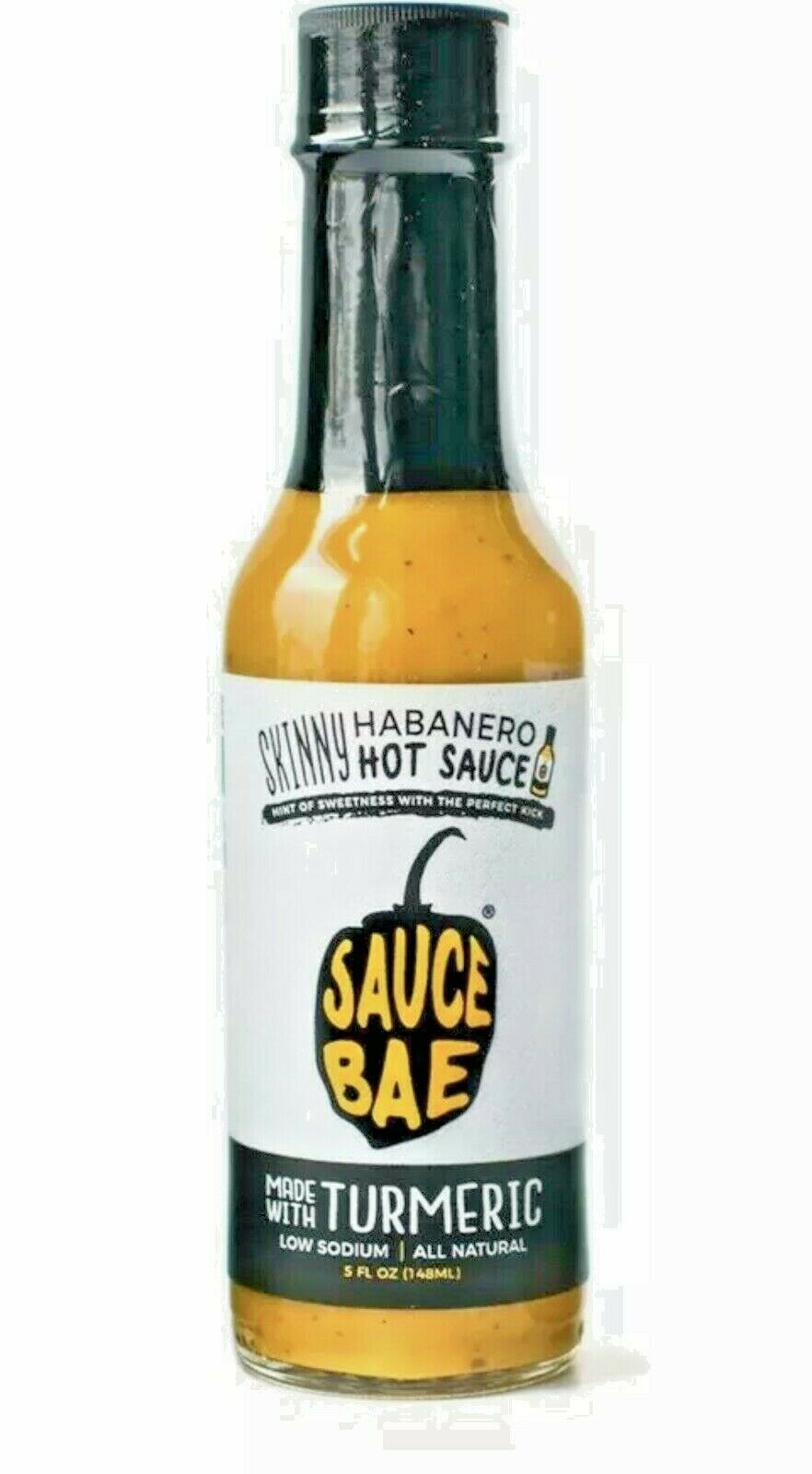 Sauce Bae Hot Sauce Skinny Habanero Turmeric Low Sodium 5 Fl Oz. thumbnail