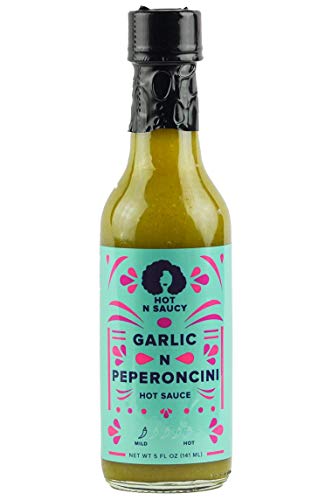 Hot N Saucy   Garlic N Peperoncini Hot Sauce  5 Fl Oz