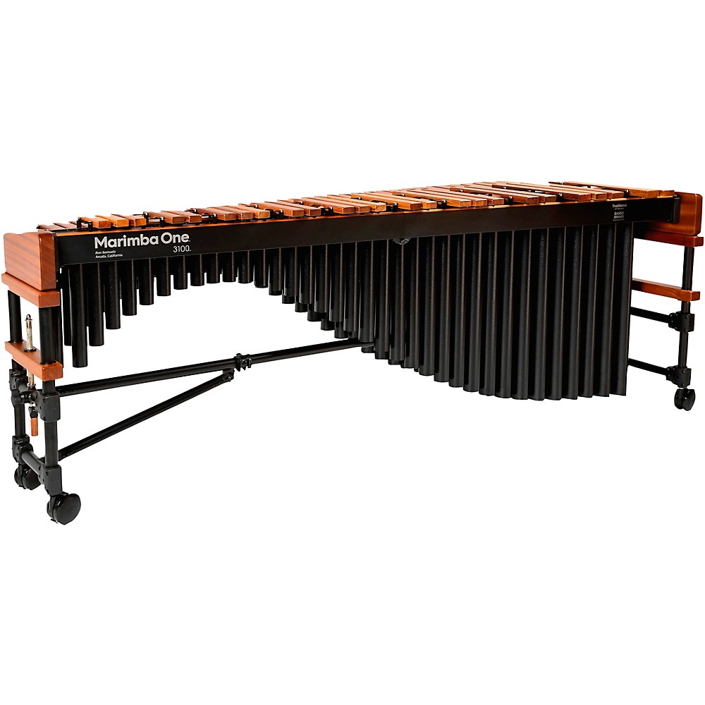 Marimba One 3100 #9306 A442 Marimba with Premium Keyboard and Basso Bravo Resonators 5 Octave Concert Frame