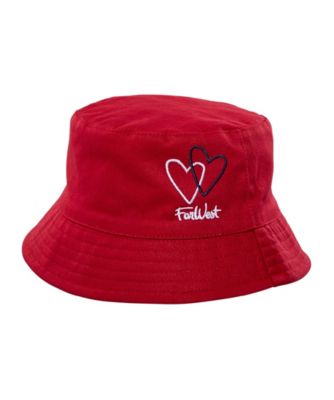 FarWest Chapeau Cloche Réversible Double-cœur Pour Filles Imprimé Rose GRAND/TRES GRAND