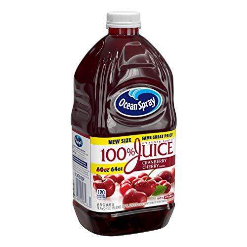 Ocean Spray, 100% Juice Cranberry Cherry No Sugar Added, 64 Oz (Case of 8) thumbnail