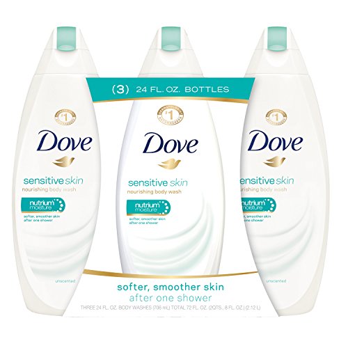 Dove Body Wash, Sensitive Skin 24 Oz, Pack of 3